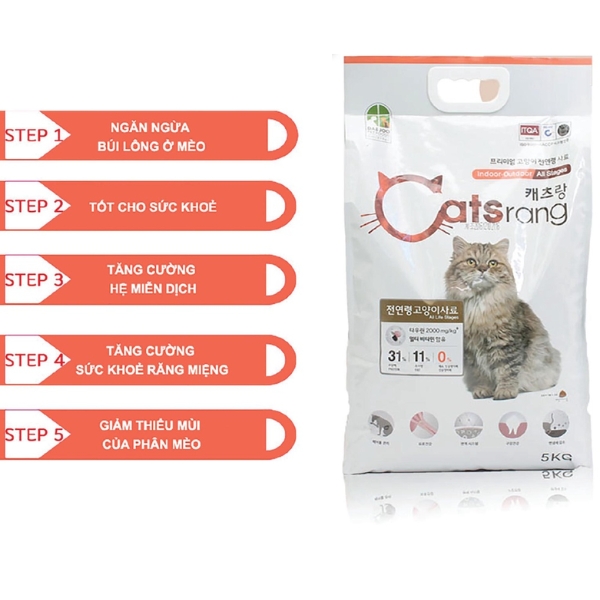 Thức Ăn Hạt Cho Mèo Mọi Lứa Tuổi CATSRANG 5kg