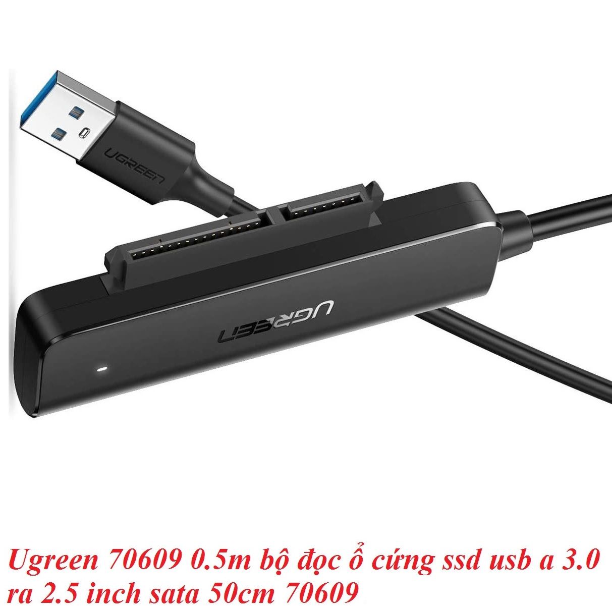 Ugreen 70609 0.5m bộ đọc ổ cứng ssd usb a 3.0 ra 2.5 inch sata 50cm 70609