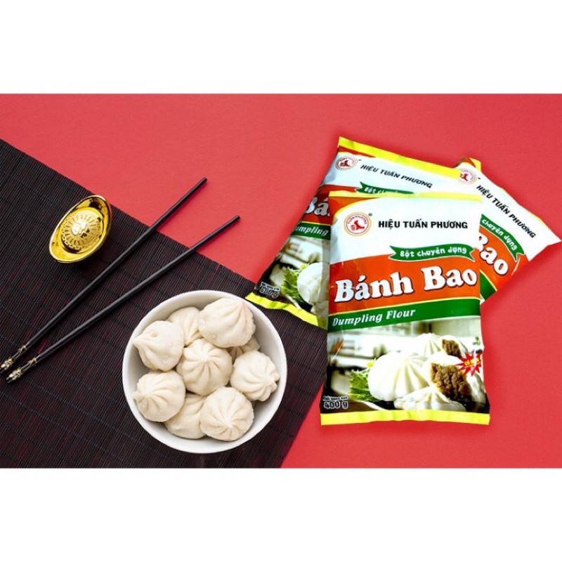 Bột bánh bao Tuấn Phương có sẵn men nở - bột bánh bao trộn sẵn gói 400g