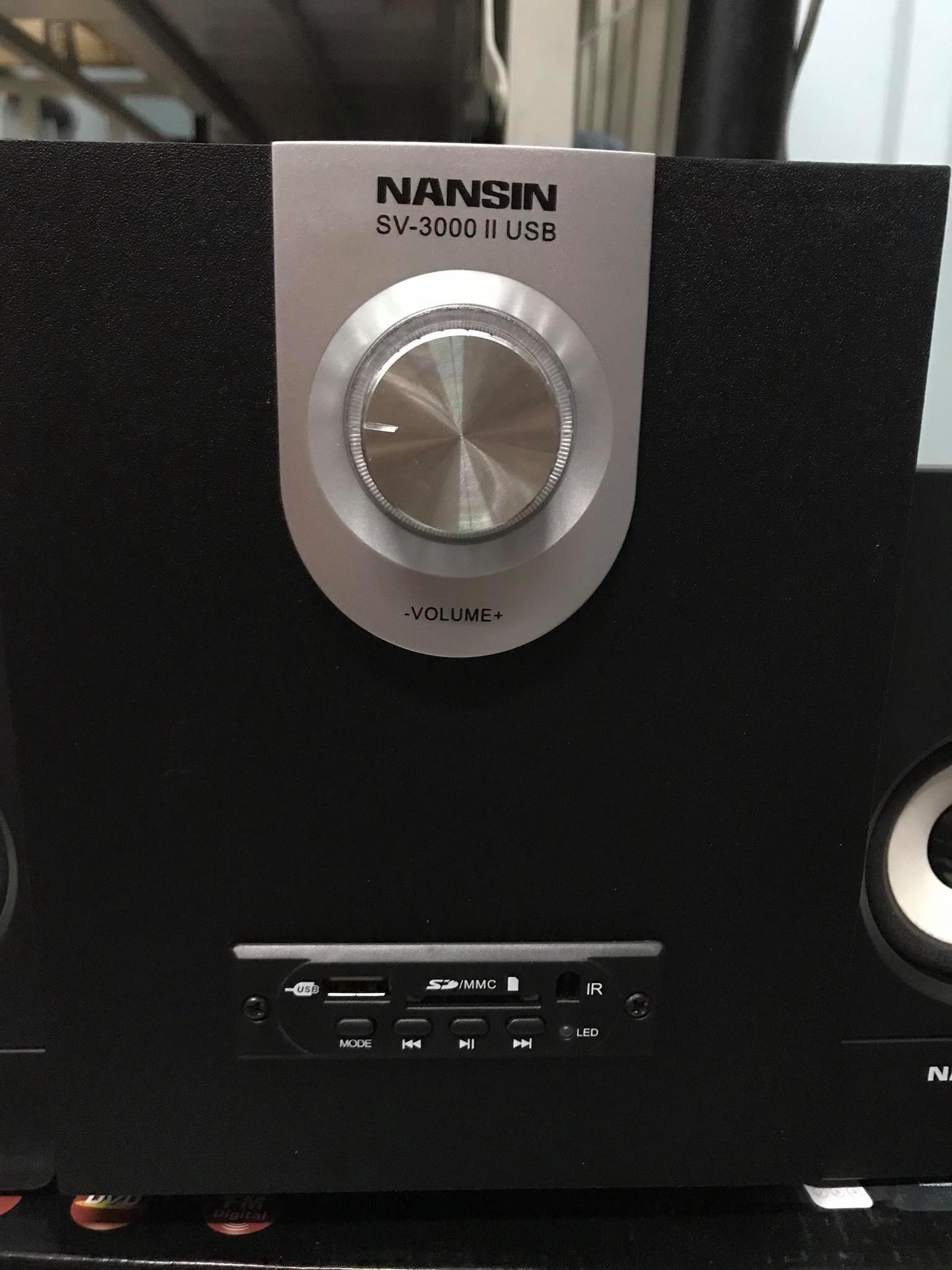LOA VI TÍNH 2.1 NANSIN V3000 (USB + THẺ NHỚ + BLUETOOTH)