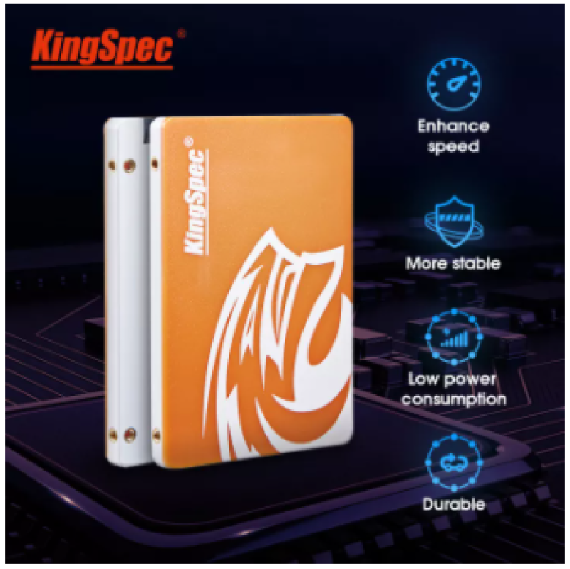 KingSpec Dung Lượng 128GB 256GB 512GB SSD SATA3 2.5 Tích Hợp Tiêu Thụ Năng Lượng Thấp Và SSD Chống Va Chạm (Chiều Cao 7Mm)