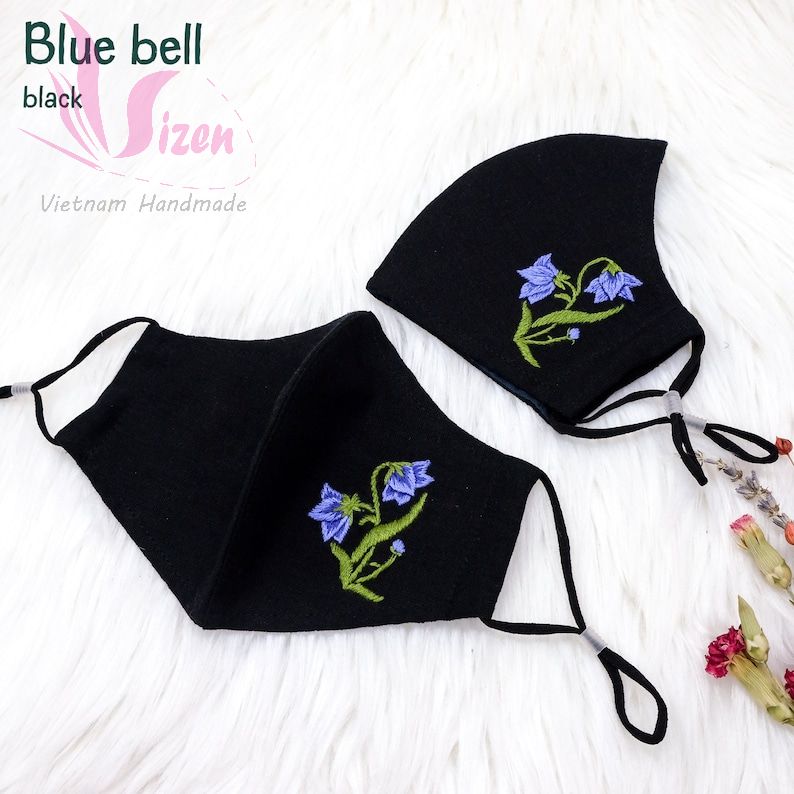 KHẨU TRANG VẢI LINEN THÊU TAY