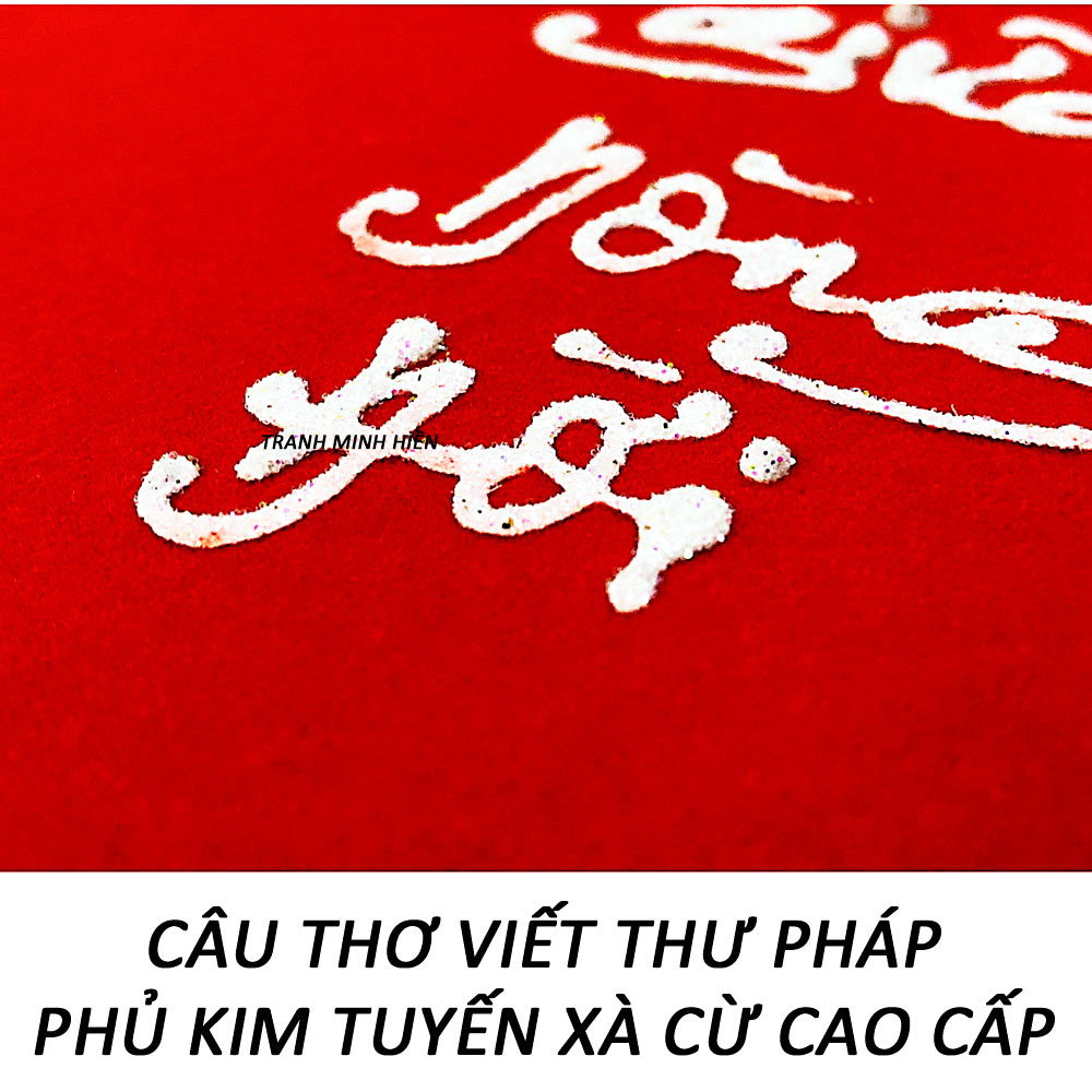 Tranh thư pháp - Chữ Tâm 02 - Tranh Minh Hiền (Viết và Vẽ 100% - không sử dụng in ấn)