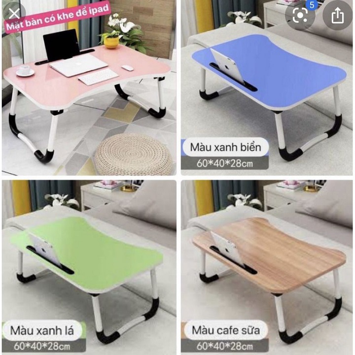Folding study table compact has slot for iPad