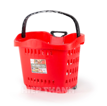 Giỏ nhựa kéo siêu thị Hiệp Thành