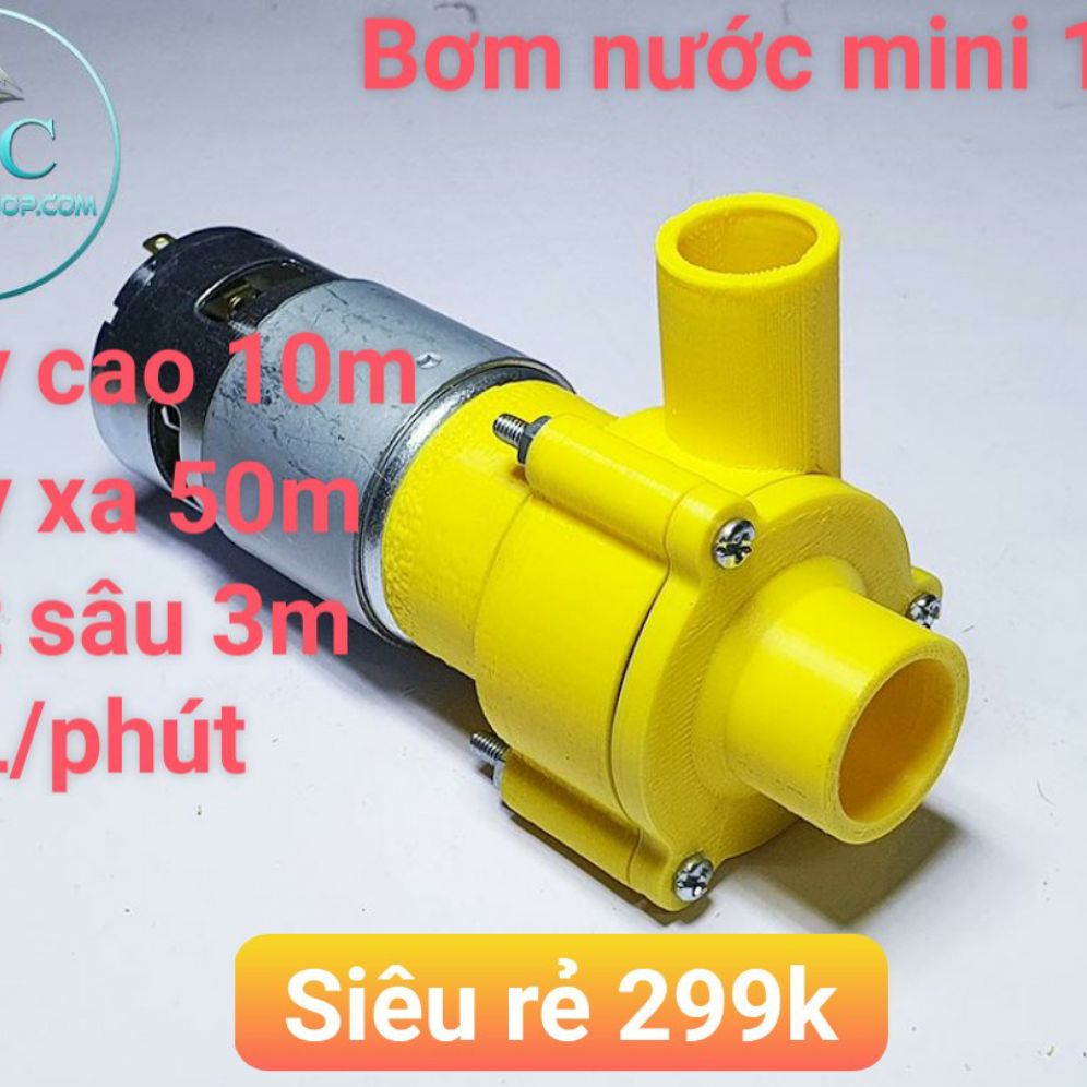 Máy Bơm Nước Mini V2 - Motor 775 12V - Siêu Mạnh