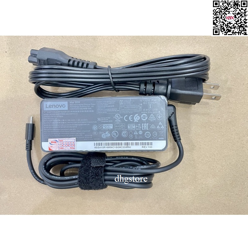 Charger laptop lenovo 20v-3. 25a, 15v-3a, 9v-2a, 5v-2a 65w usb type c