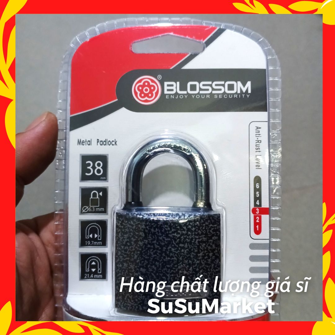 Ổ KHOÁ BLOSSOM ĐEN 4 PHÂN 5 PHÂN 6 PHÂN [CHÍNH HÃNG]