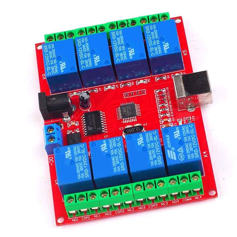 Bảng giá Drive Free USB Control Switch 8-Way 24V Relay Module Computer Control Switch PC Intelligent Control Phong Vũ
