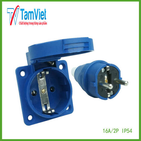 COMBO 5 BỘ Phích cắm điện cao cấp 16A- 2 chấu -220V