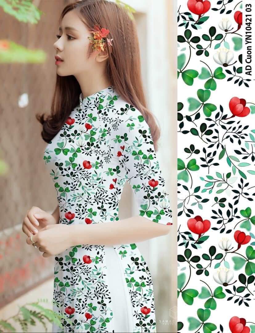 ÁO DÀI HOA NHÍ CAO CẤP KÈM QUẦN
