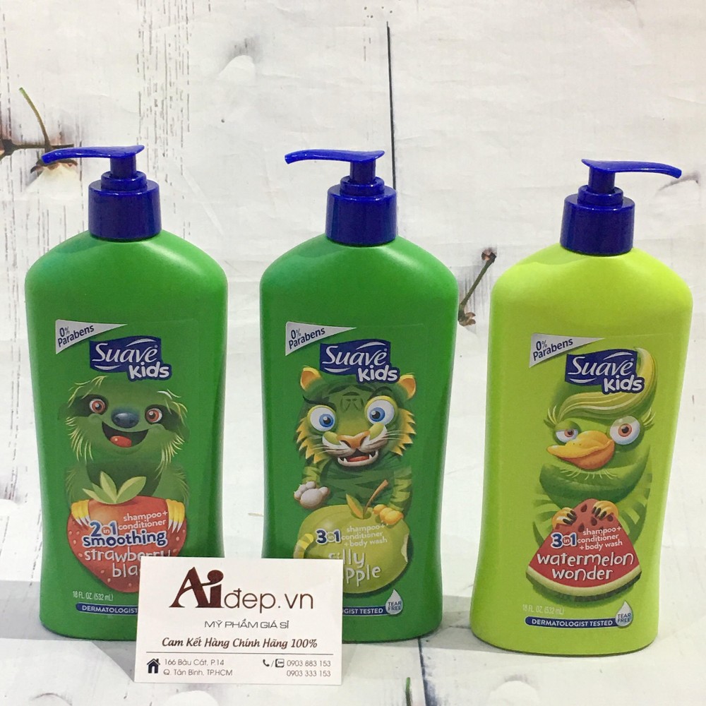 Sữa tắm gội suave kid 3in1 cho bé mẫu mới - aidep