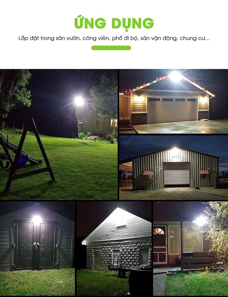 Đèn năng lượng mặt trời  Solar Light 200W CHỐNG CHÓI