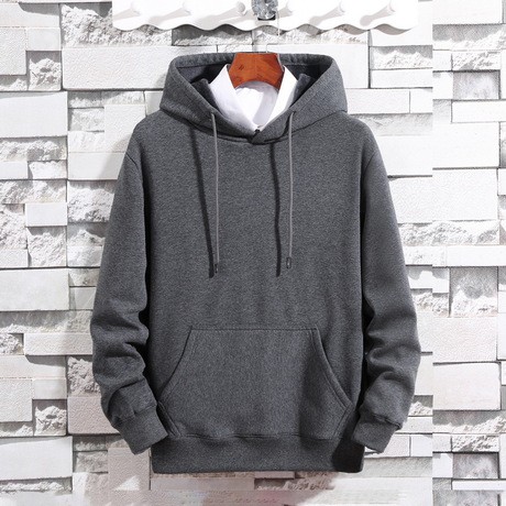 Khoác hoodie nam trơn   XAM