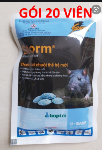 [HCM]Diệt chuột bã mồi Storm gói 20 viên