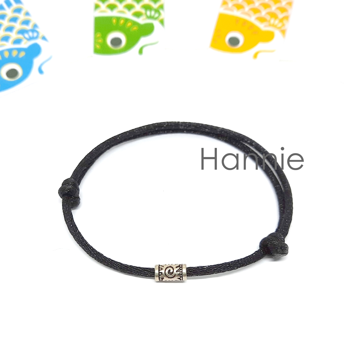 (Đỏ/Đen) Vòng tay chỉ may mắn khúc bạc khóa trượt 2mm đeo tay nam nữ - Lucky Bracelet