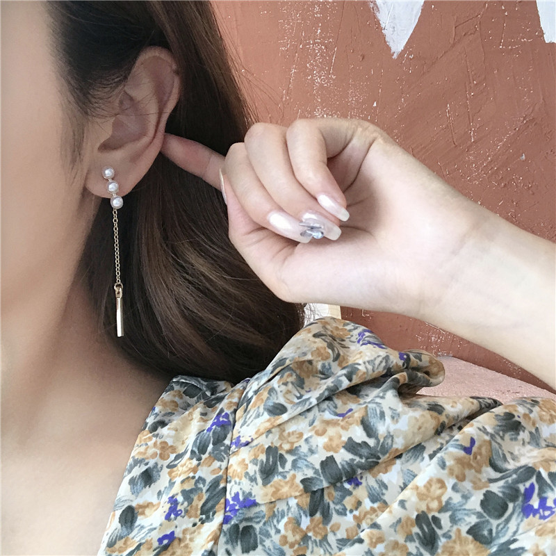 [HCM]Bông tai gắn hạt dáng dài
