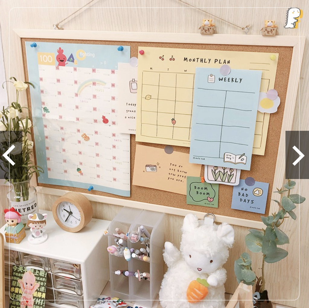 📌Bảng bần khung gỗ/bảng ghim note/ảnh [tặng kèm ghim]