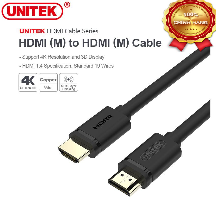 Cáp HDMI Unitek 1.5m