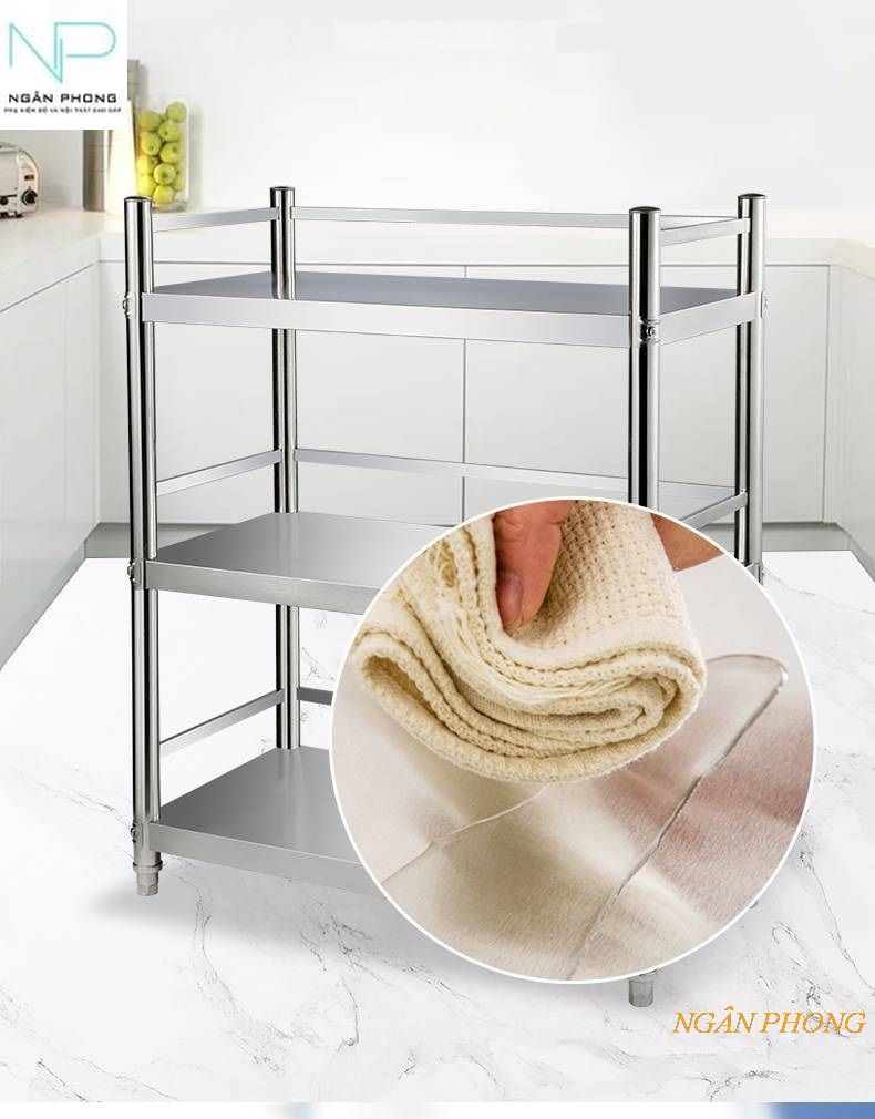 KỆ BẾP LẮP RÁP INOX 201- MÂU BG61