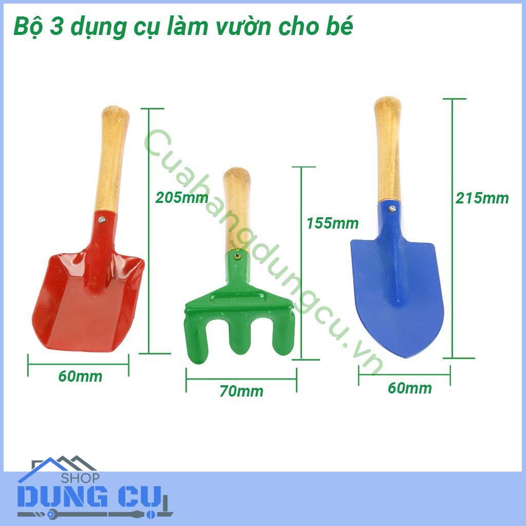 Bộ 3 dụng cụ làm vườn cho bé