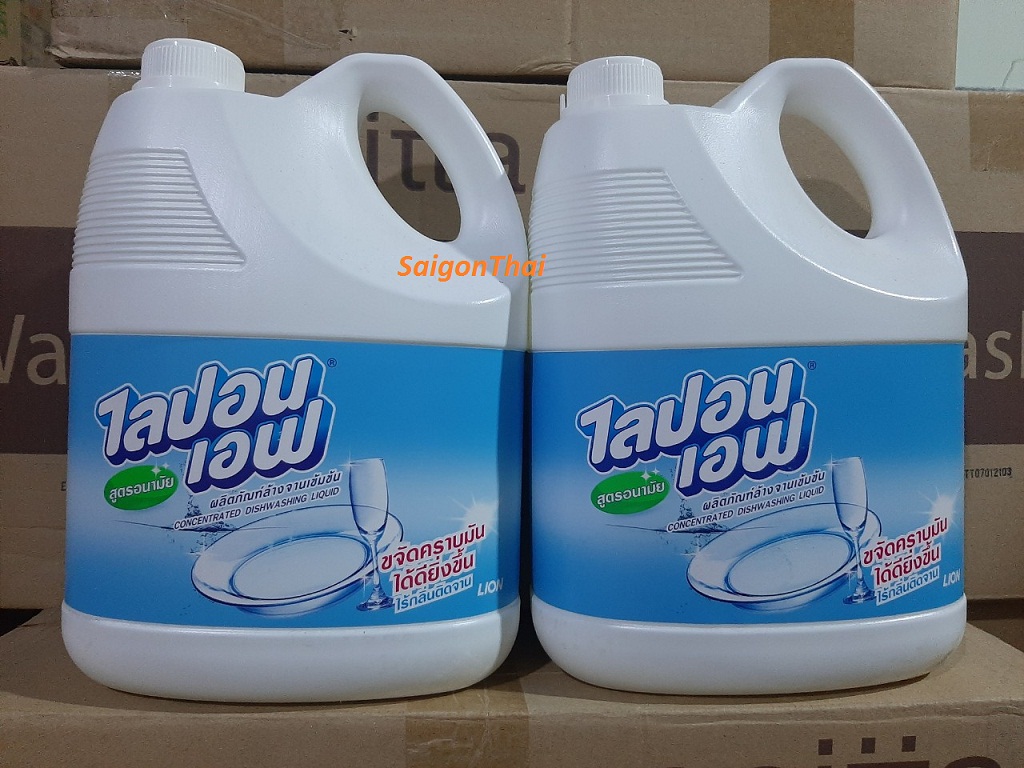 [HCM](SGT) Nước rửa chén LiponF màu Trắng Can 3600ml (Thái Lan)
