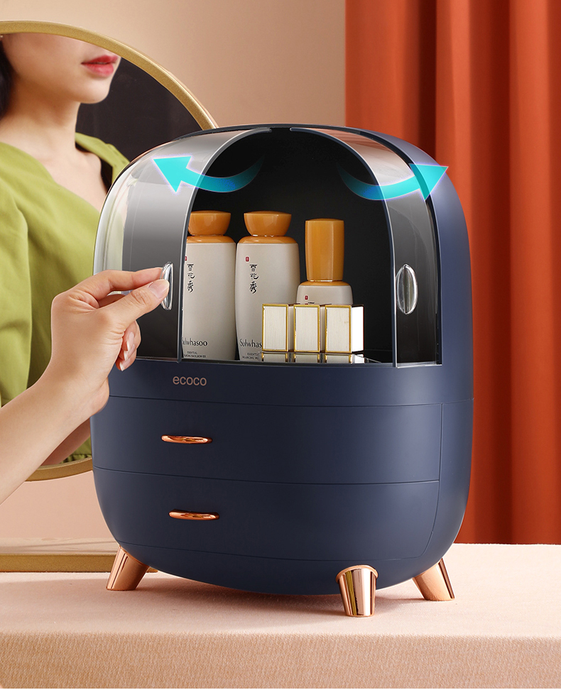 Tủ đựng mỹ phẩm có nắp kèm khay son Ecoco E2013 cao cấp