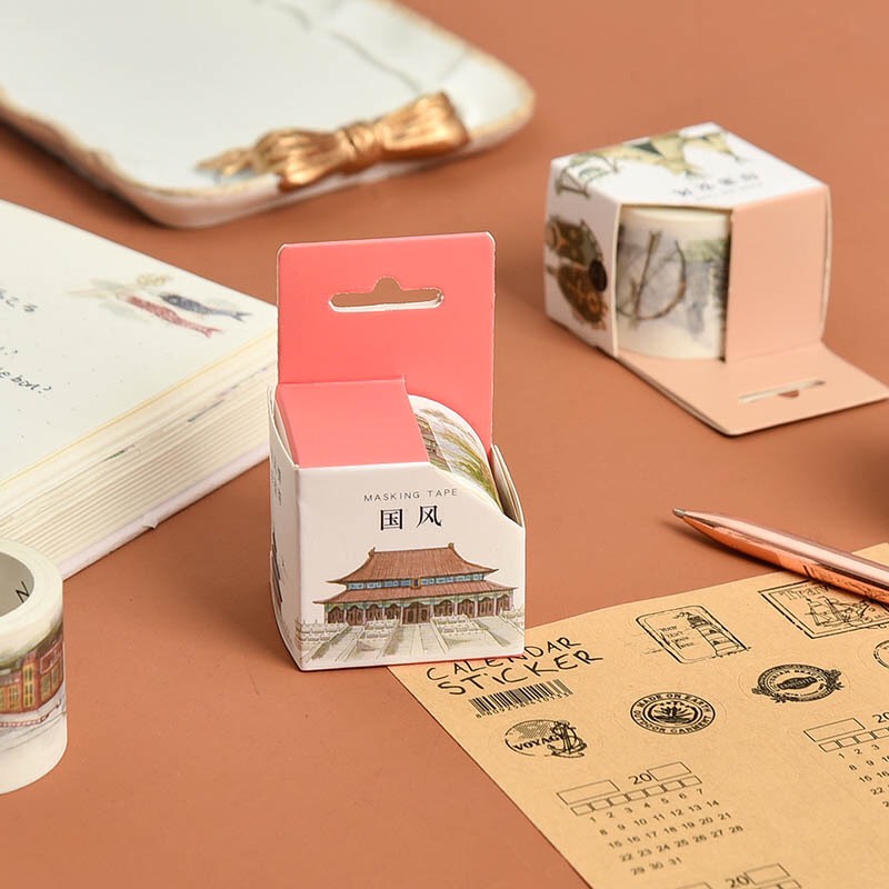 Washi tape phong cảnh cổ trang Canarystore54