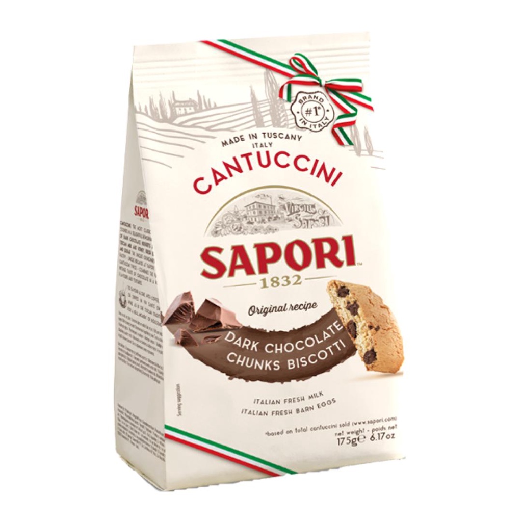 Bánh Quy Socola, Cantuccini, Dark Chocolate Chunks Biscotti, 6.17 oz