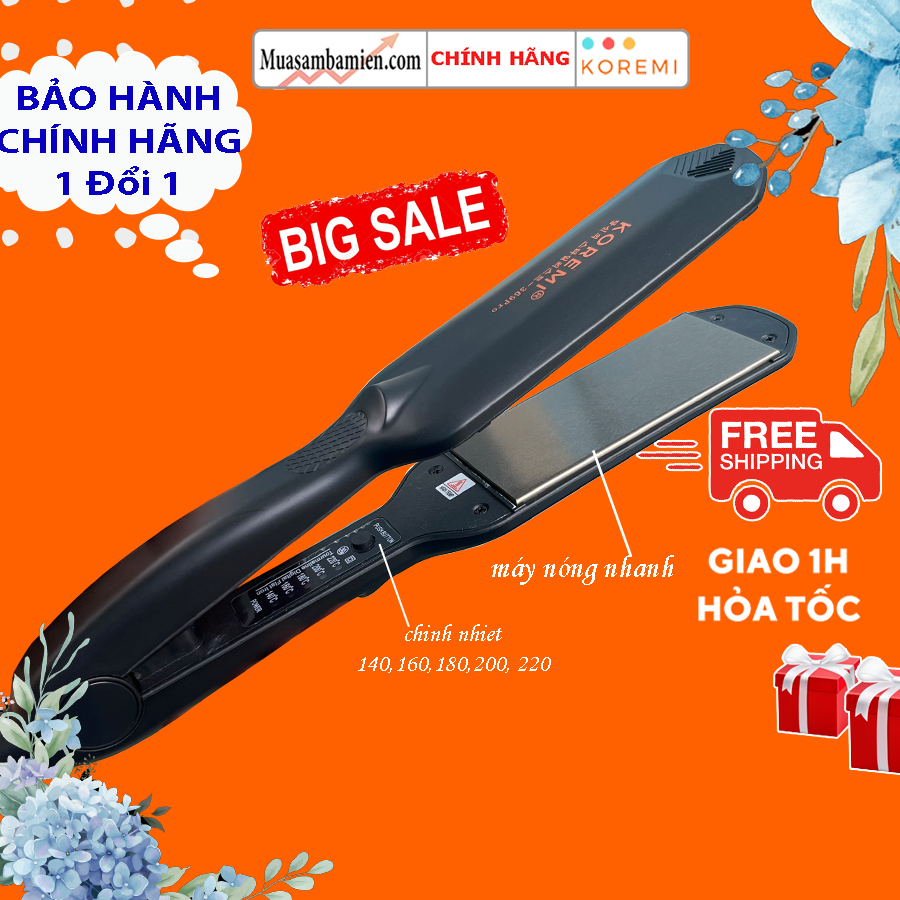 Máy duỗi kẹp tóc chỉnh nhiệt Hàn Quốc Koremi 369