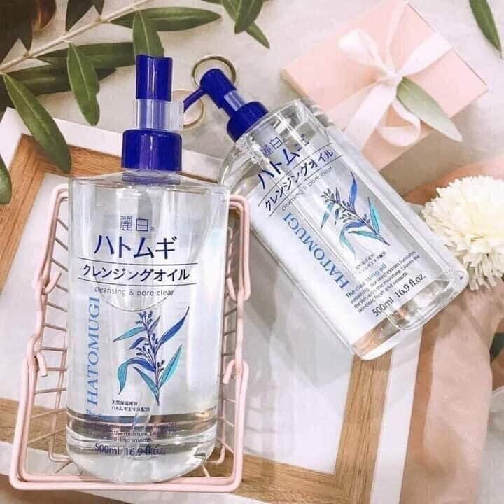 Dầu tẩy trang hatomugi 500ml nhật bản