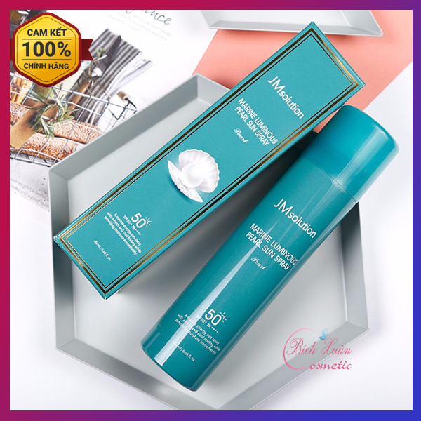 Xịt Chống Nắng JM Solution Ngọc Trai SPF50+ /PA +++ 180ml ( màu xanh )