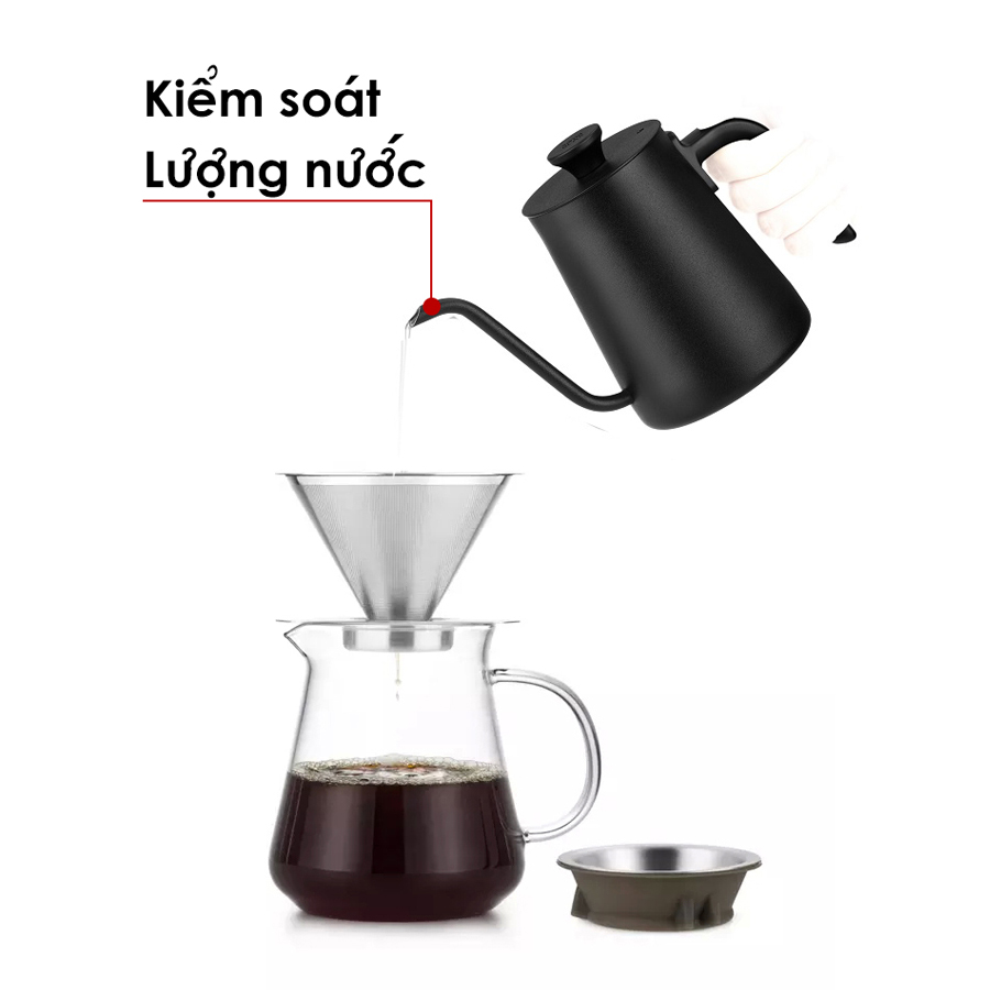 Bình rót cafe vòi dài Samadoyo F122B 600mL