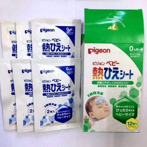 Miếng dán hạ sốt Pigeon hộp 12 miếng của Nhật