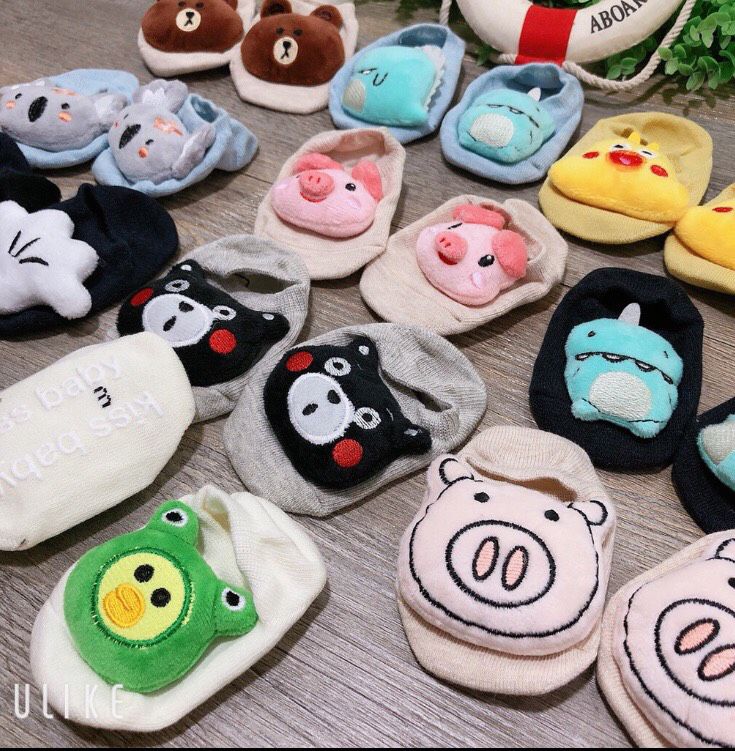 Tất sơ sinh hình thú cho bé yêu
