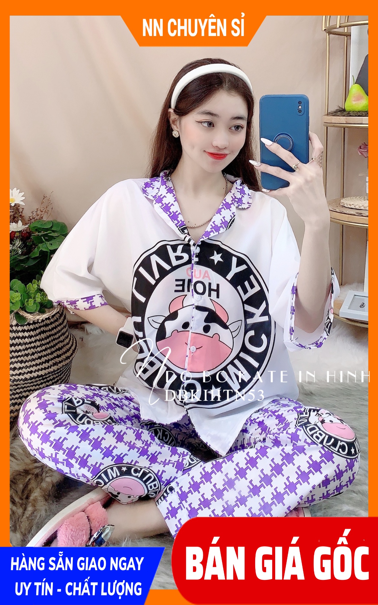 Đồ bộ nữ chất kate in hình mềm mịn dễ thương 🛑 Đồ bộ mặc nhà 🛑 Đồ bộ dễ thương 🛑 Đồ bộ kate in hình ĐBKINTN53