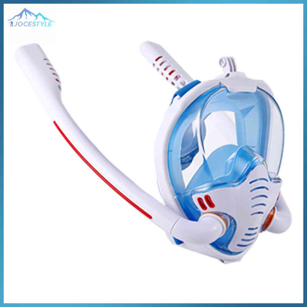 Full Face Scuba Snorkeling Face Respirator Goggles for Kids Adult Diving Glasses Training Equipment-Black/White