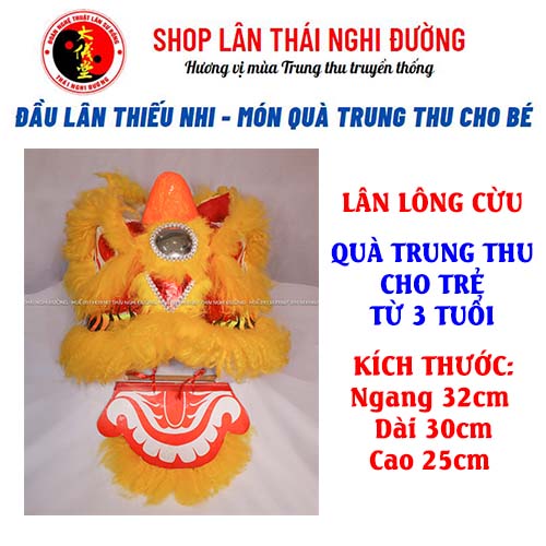 Đầu lân cho bé Thái Nghi Đường, phù hợp làm đồ chơi trẻ em, đồ chơi cho bé gái, đồ chơi cho bé trai, đầu lân lông cừu, chất liệu giấy màu thủ công, phối màu vẽ, đầu lân mini, vừa cho trẻ cầm tay múa lân