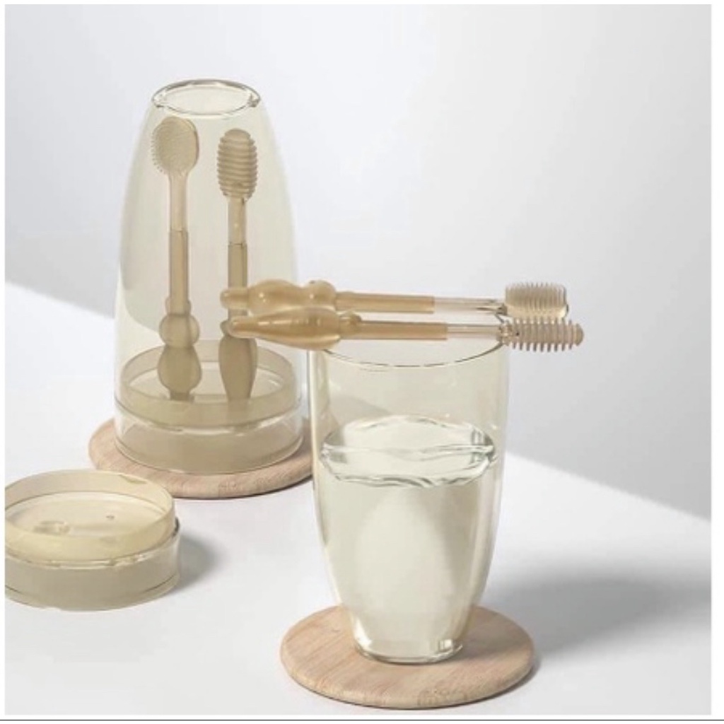 Sét Rơ Lưỡi + Bàn Chải Silicon Cho Bé 0-18 THÁNG
