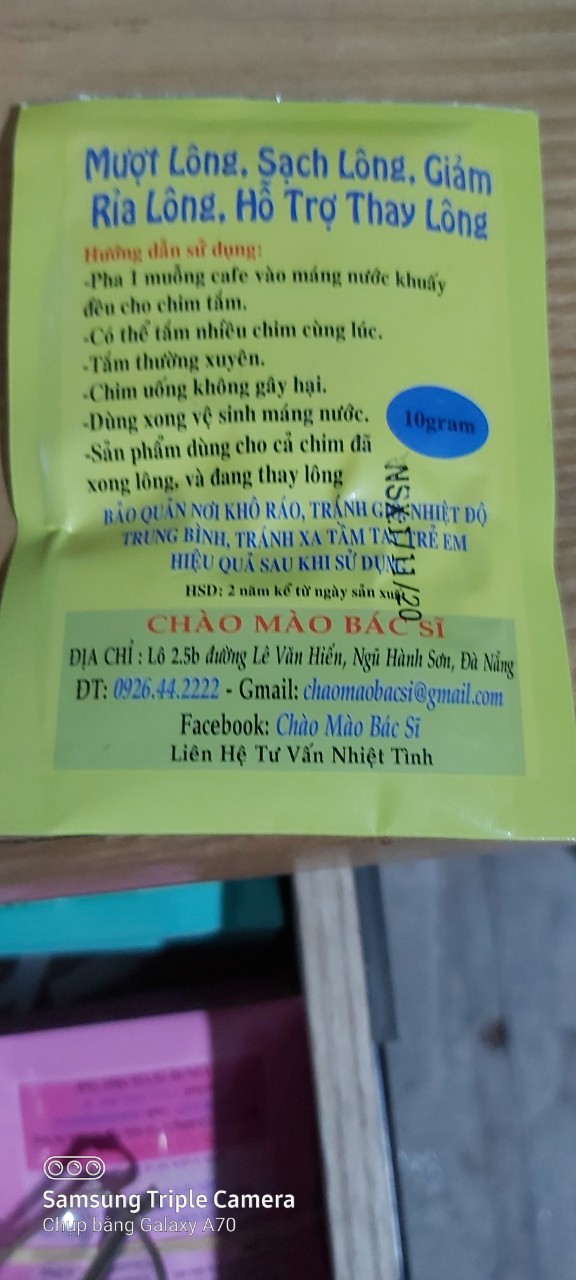 2 gói tắm cho chim