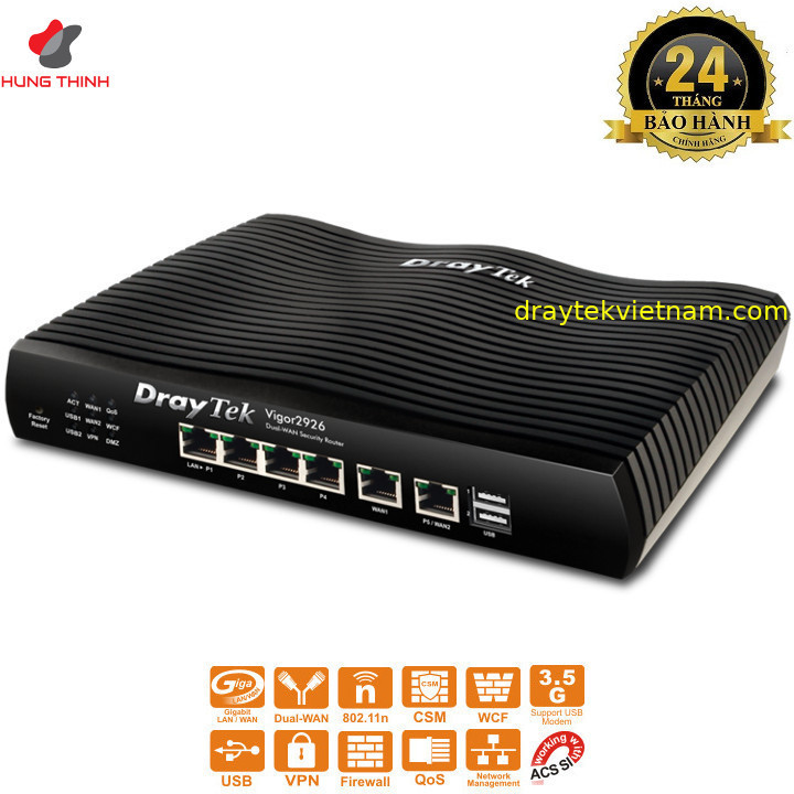 Router Draytek Vigor 2926 - Tem chính hãng - BH 24 tháng