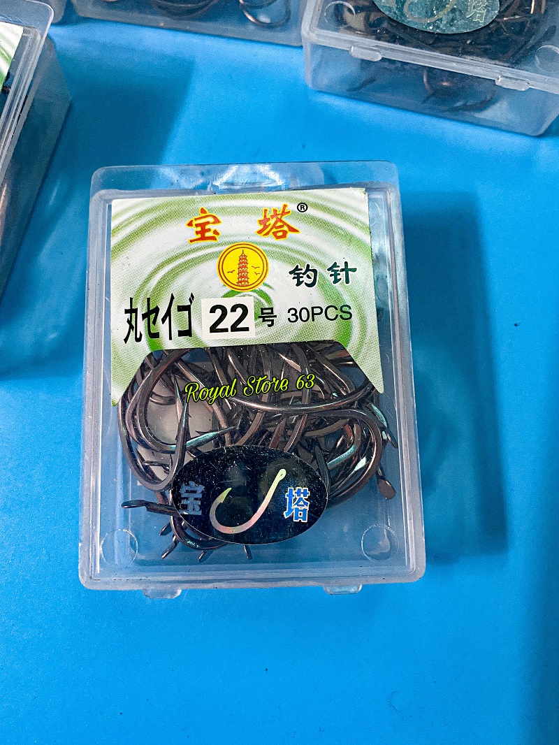Lưỡi câu cá đơn tháp vàng (xanh lá)