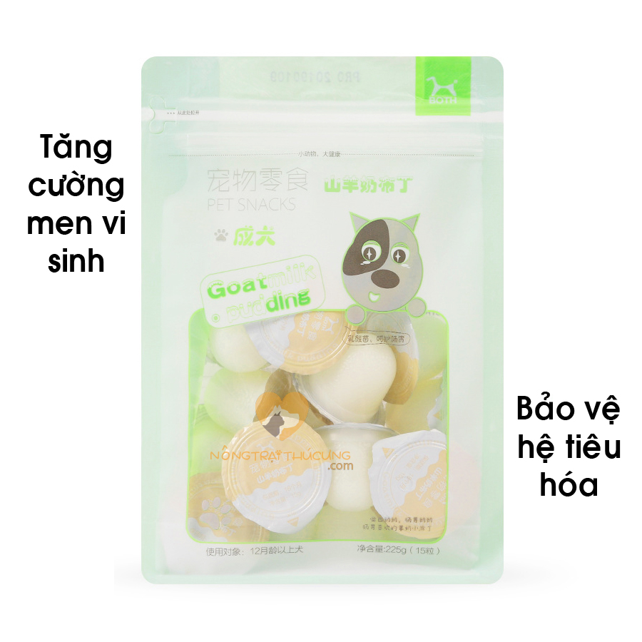Pudding Thạch Sữa Dê Bổ Sung Canxi Cho Chó - [Nông Trại Thú Cưng]
