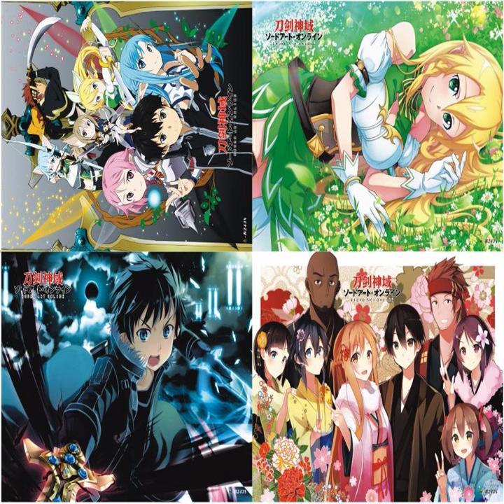 Poster Sword Art Online Đao Kiếm Thần Vực 8 tấm A3 tranh treo album ảnh in hình anime chibi đẹp