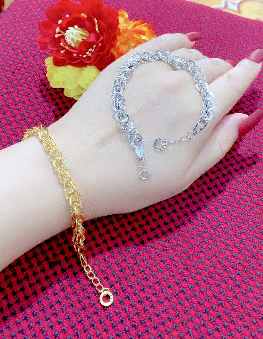 Lắc tay nữ mạ vàng 18k, 24k và bạch kim đuôi phụng đơn giản hot trend 74-6102021 - Lắc tay nữ, Lắc tay đẹp - Phong cách dễ thương