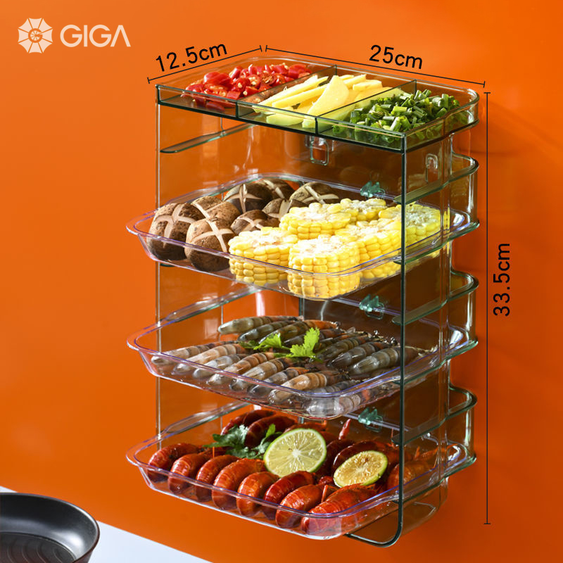 Đĩa phục vụ gắn tường đa chức năng thiết yếu Giga/Đĩa phục vụ trong suốt/Đĩa phục vụ nhiều lớp/Đĩa phục vụ Gia Dụng/đĩa lưu trữ đa chức năng