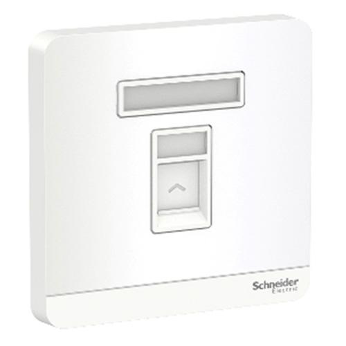 Bộ ổ cắm mạng cat5e đơn 3 Màu, dòng AvatarOn mặt vuông loại Đẳng Cấp, Sang Trọng - Schneider Electric - E8331RJS5_WD_G19; E8331RJS5_WE_G19; E8331RJS5_WG_G19