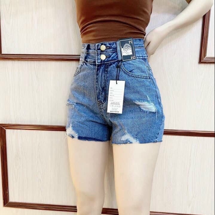[HCM]QUẦN SHORT JEAN NỮ RÁCH LƯNG CAO CỰC SANG CHẤT BÒ  CO GIÃN MỀM MỊN THỎ TÂY SHOP94 SN010