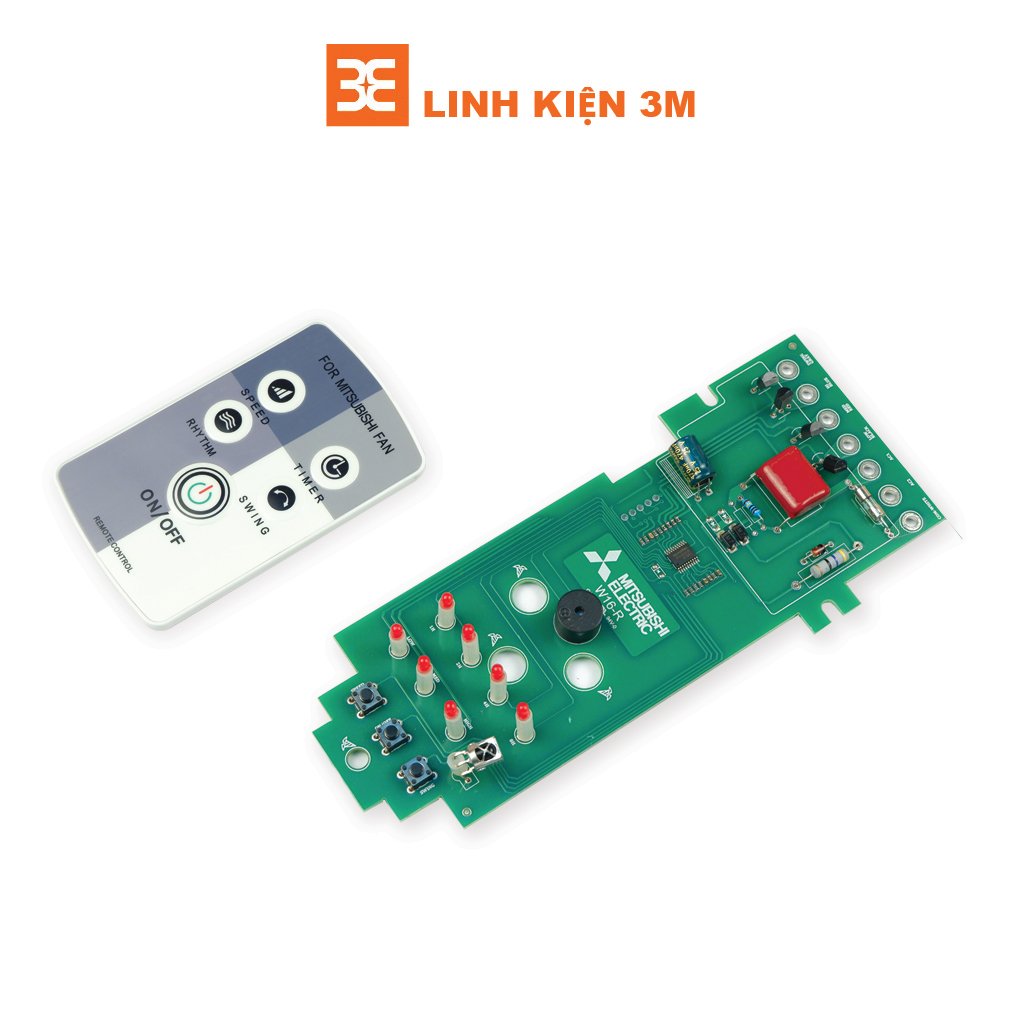 Combo bộ điều khiển quạt treo tường Mitsubishi ( đã có pin )