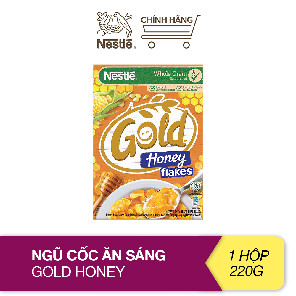 Ngũ cốc ăn sáng Nestlé Gold Honey (hộp 220g)